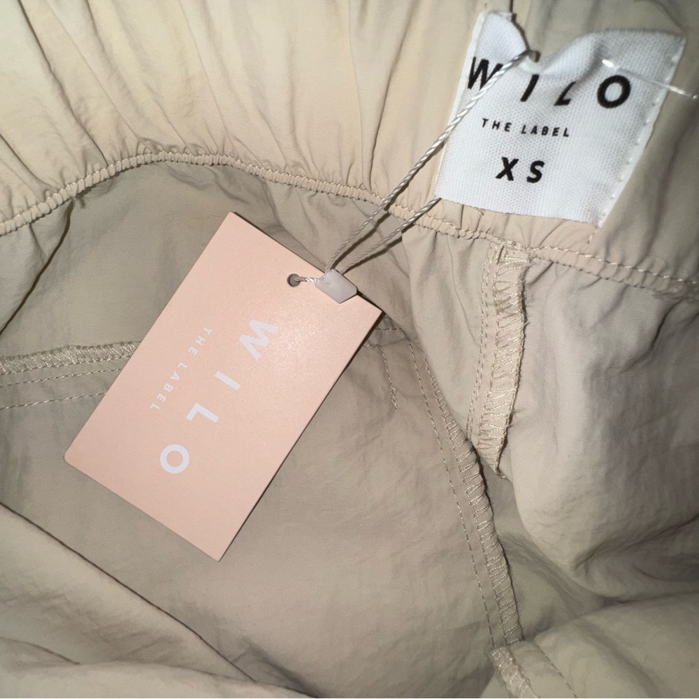 WILO The Label Parachute Fly Cargo Pants Clay XS NWT Nylon Streetwear - Picture 9 of 11